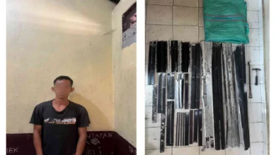 Foto pendukung berita Terpergok Warga Saat Bongkar Kusen Aluminium, Team Rajawali Polsek Tanjung Raja Amankan Terduga Pelaku