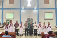 Foto pendukung berita Wakapolres Ogan Ilir Gelar Minggu Kasih di Gereja HKBP Efrata, Sampaikan Pesan Kamtibmas